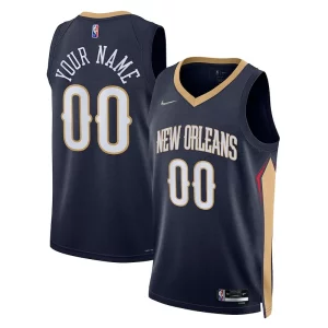 New Orleans Pelicans Nike 2021/22 Diamond Swingman Custom Jersey Icon Edition Navy
