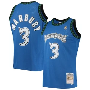Stephon Marbury Minnesota Timberwolves 1996/97 Hardwood Classics Swingman Jersey Blue