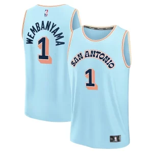 Victor Wembanyama San Antonio Spurs 2024/25 Fast Break Player Jersey City Edition Light Blue