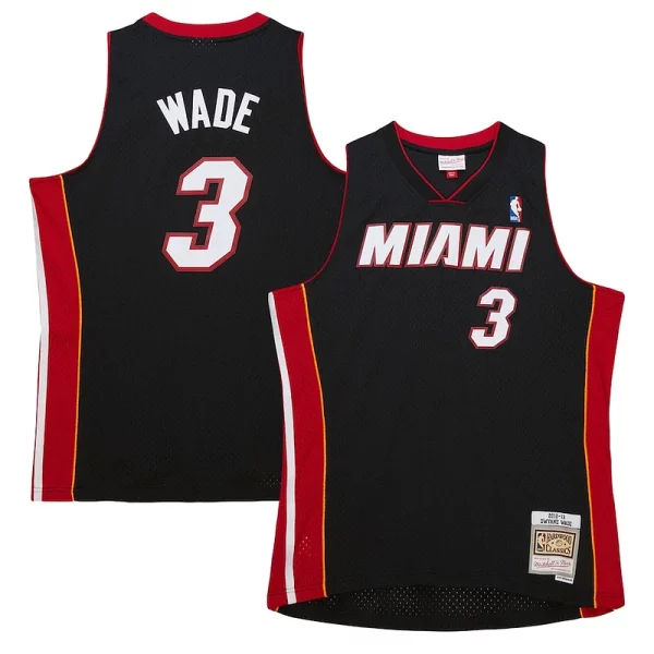 Dwyane Wade Miami Heat Hardwood Classics Swingman Jersey Black