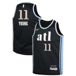 Trae Young Atlanta Hawks Nike Youth Swingman Replica Jersey City Edition Black