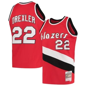 Clyde Drexler Portland Trail Blazers 1983/84 Hardwood Classics Swingman Jersey Red