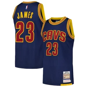 LeBron James Cleveland Cavaliers 2015/16 Hardwood Classics Authentic Jersey Navy