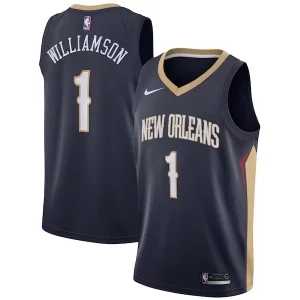 Zion Williamson New Orleans Pelicans Nike 2019 NBA Draft First Round Pick Swingman Jersey Navy Icon Edition/White
